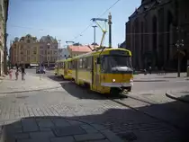 Stra�enbahn 264 der Dopravn� podniky města Plzně, fotografiert in Plzen am 24.07.2012

