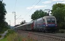 1116 250 schob am 05.07.12 einen RJ durch Freilassing Richtung Rosenheim. Gl�cklicherweise hing der Taurus nicht im Zugverband sondern hinten. 