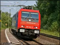 482 044 von SBB Cargo auf der R�ckfahrt von einer Untersuchung im Bahnhof Michelau
