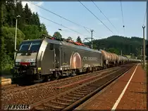 ES 64 F4 201 von CTL LOGISTICS unterwegs mit einem Kesselzug Richtung Saalfeld in F�rtschendorf am 26.7.2012