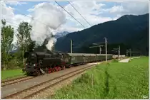 Am Ende eines langen Fototages, f�hrt 78.618 mit dem Fotosonderzug 17254 von Hieflau nach Selzthal.  
Frauenberg  11.8.2012