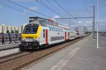 Interregiozug Noorderkempen-Antwerpen in Bahnhof Antwerpen-Luchtbal 04.08.2012

