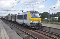 hle 1336 mit gemischter G�terzug in Bahnhof Antwerpen-Luchtbal 04.08.2012