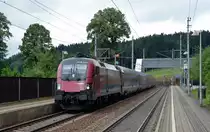 1116 228 f�hrte am 07.07.12 einen Railjet durch Salzburg-Kasern Richtung Salzburg Hbf.