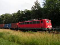 BR 140 495-3 rollt in der Abendsonne des 6.7.06 �ber die Wiesen.