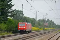 185 234-2 als Lz Richtung Plattling bei der Durchfahrt in Stra�kirchen, 16.08.2012
