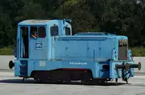 V 22 Werklok Hafenbetrieb Aken 312 068-0 w�hrend Sonderfahrten zum Stadtfest 850 Jahre Aken, ex KBS 342 K�then - Aken, fotografiert im Hafengel�nde Aken am 18.08.2012
