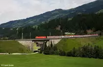 �BB 1116 082-9 vor OIC 542 Wien - Innsbruck, KBS 201 Saalfelden - Innsbruck, fotografiert bei Hopfgarten am 19.07.2012 