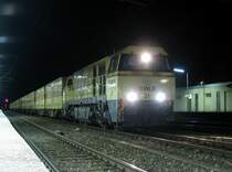 Lok 21 der WLE mit Warsteiner-Bierzug in Maisach (16.06.2006)