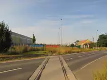 Ein ehemaliges Anschlussgleis zu einem fr�heren Betonwerk in Erfurt Ost; 14.08.2012
