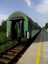 Tschechier Reise Waggon steht am 10.08.12 in Haidm�hle  