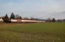 218 105 + 218 387 + 103 184 mit Lr 91314 Wernigerode - Hannover Hainholz, an der Bk Othfresen. 20.11.2011