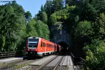 612 666 mit RE 3452 aus Dresden nach N�rnberg Hbf bei Velden, 18.08.2012