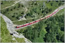 R1656 zwischen Alp Gr�m und Ospizio Bernina. (11.08.2012)