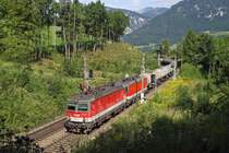 1144.234+095 mit G-91023 kurz vor dem Pettenbach-Tunnel in K�b. 25.8.12