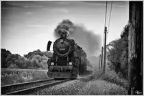 Anl�sslich des Jubil�ums  175 Jahres Eisenbahn in �sterreich  fuhr die IGE eine Eisenbahn-Romantik-Rundfahrt quer durch �sterreich. Hier ziehen die beiden Dampfloks, 52.100 & 33.132 den SE 17198 von Graz Gkf �ber den Wechsel nach Wien S�d-Ostseite. 
F�rstenfeld 21.8.2012 

