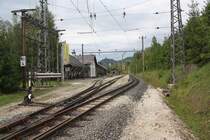 Bf. Mitterbach, Blickrichtung Sankt P�lten, am 25.August 2012.

