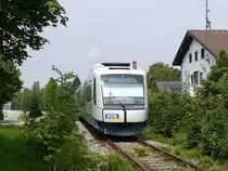 VT 103 (ein Integral) verl�sst Lenggries als BOB 86872 nach M�nchen; 04.08.2012
