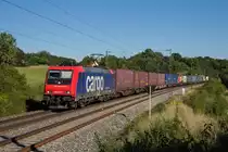 482 035 der SBB Cargo rollte am 19. August 2012 in Laaber bei sengender Hitze N�rnberg entgegen.