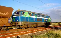 NIAG Nr.9 alias 216 111-5 ist am Zugende eines von NIAG Nr. 14 gezogenen Ganzzug angeh�ngt. 1.9.2012