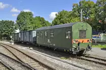 27.08.12 Bf Westerntor ; Hilfszug der HSB, vorn der Mannschafts- und Steuerwagen