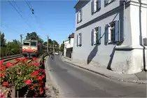 1144 092 mit REX 2110 (Wien FJB-Gm�nd) bei der Durchfahrt in Greifenstein. 28.8.12