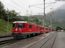 Ge 4/4'' 625 ''K�blis'' am 6.8.2012 in Filisur als RE 1148 nach Chur. Mit diesem Regenbild beende ich meine Bilder-Serie zum Sommer 2012 und m�chte mich dabei bei allen Beteiligten bedanken, und hoffe dass euch die Bilder gefallen.