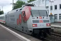 101 144-4 vor IC 2018 nach Nordeich Mole in Recklinghausen 1.9.2012 