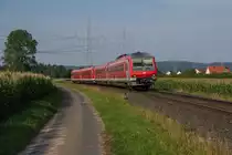 610-017 mit einem weiteren Triebwagen der Baureihe 610 bei Rothenstadt Richtung N�rnberg.(24.Juli 2012)