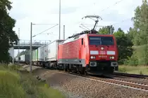 189 012-8 mit KLV Zug am 01.09.2012 bei Friesack/Mark