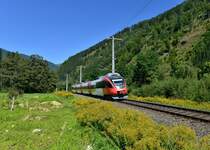 4024 124 nach Sillian am 08.09.2012 unterwegs bei Sachsenburg.