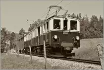 MOB'stalgie: Der FZe 6/6 2002 mit einem G�terzug erreicht Chaulin. 
9. September 2012