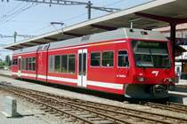 CJ 1000 mm ..ABe 2/6  634.. im Bahnhof von Saignelgier am 24.06.2006