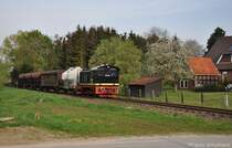 V36 005 mit Fotog�terzug am 29.04.2012 bei Heiligenfelde