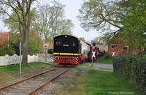 V36 005 mit Fotog�terzug am 29.04.2012 in S�stedt