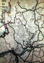 Elektrifizierung (gr�n) und Stillegung (gelb) der Bahnlinien im �stlichen Taunus und in der angrenzenden Wetterau.