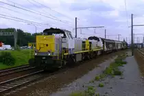 hld 7845 mit gemischter G�terzug, Aufnahme am 20.05.2009 in Bahnhof Antwerpen-Luchtbal