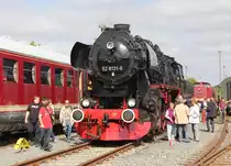 Zu den 18. Meininger Dampflok-Tagen war auch die 52 8131-6 auf dem Betriebswerk-Gel�nde ausgestellt. Aufgenommen am 01.09.2012.