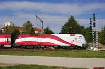 Jubil�umsrailjet 1116 249 „175 Jahre Eisenbahn f�r �sterreich“ beim Bahnhoffest in Eisenstadt, 15.09.2012