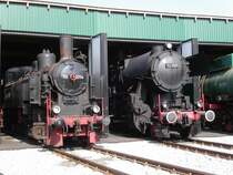 93.1394 und 52.3517 im neuen Ringlokschuppen der �GEG in
Ampflwang O� am 10.Juli 06