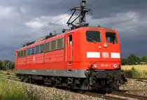 Die 151 125-2 f�hrt Lz durch und nach M�nchen Riem am 19.07.2012