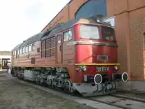 BR 120 274, ein Vertreter der Taigatrommel im BW Arnstadt, in Th�ringen, anl�sslich des Dampflokfestes am 16.09.2012