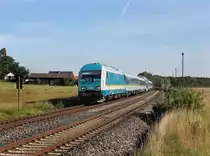 Die 223 062 mit einem ALEX nach M�nchen am 12.08.2012 unterwegs bei Richt.