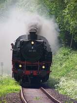 Dampfbahn Fr�nkische Schweiz, 25. Juni 2006. Die 64491 der DFS kurz vor dem Halt in Muggendorf.