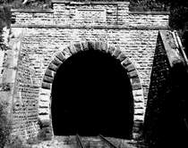 S�dportal des Hasselborner Tunnels (1300 Meter), 1. H�lfte der 1980iger Jahre.