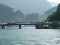 zb- Triebzug ABe 130 ... mit verst�rkung unterwegs bei Stansstad am 10.09.2012