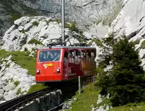 Pilatusbahn - Triebwagen Bhe 1/2 30 unterwegs auf Bergfahrt am 10.09.2012