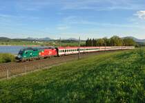 1016 025  EM-Portugal  mit einem OIC nach Wien West am 25.04.2009 unterwegs bei Seekirchen am Wallersee.