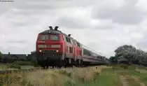 218 379-6 und 363-0 mit dem IC 2314 (K�ln Hbf-Westerland(Sylt) bei Morsum 7.8.12