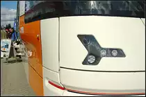 Wagenkasten des Gelenktriebwagens vom Typ Vamos der Hersteller Vossloh Kiepe und HeiterBlick f�r die Stadtwerke Bielefeld auf der InnoTrans 2012 in Berlin. Man erhielt daf�r den Product Design Award 2012.
